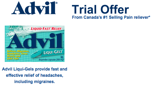 免費Advil Liqui-Gels試用品