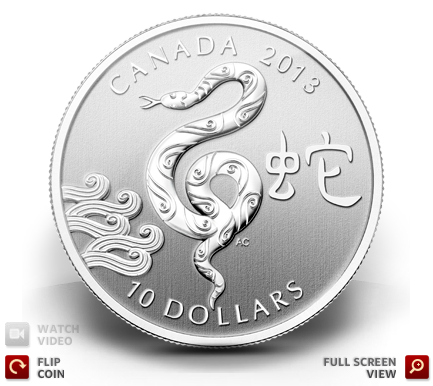 $10蛇年純銀幣2013
