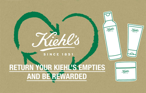 Kiehl's空瓶回收，領取免費禮品