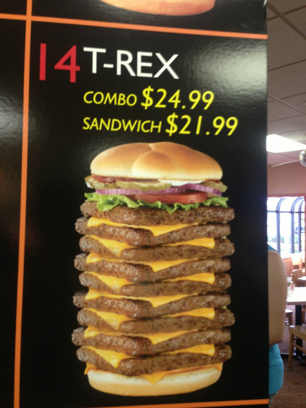 Wendy's 9層T-Rex漢堡