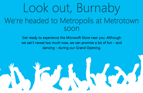 Microsoft Store將於Metrotown開張