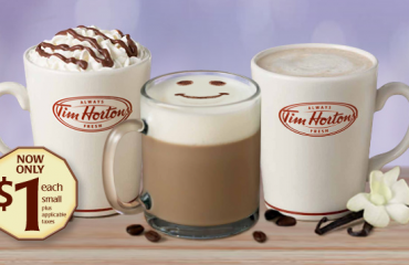 Tim Hortons $1小杯熱飲