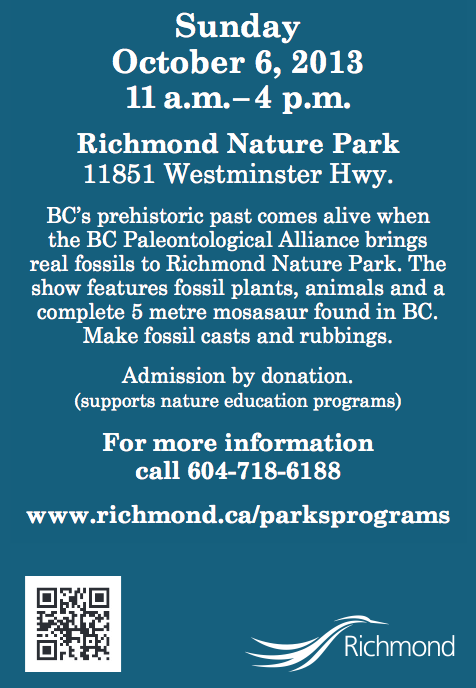 Richmond Nature Park's Fossil Show 列治文自然公園化石展 2013