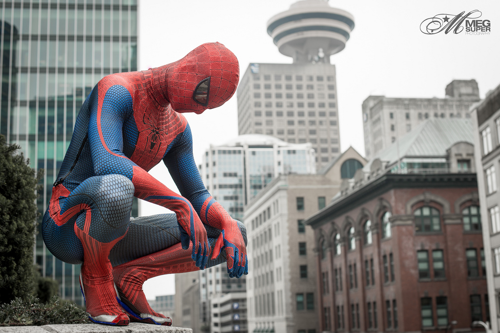 神奇蜘蛛俠出現在溫哥華街頭