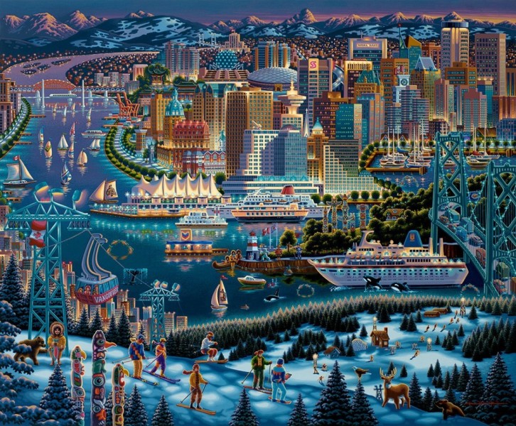 10 Canadian cities beautifully illustrated as folk art