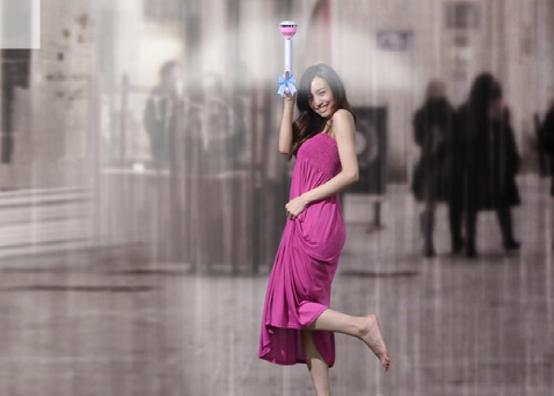 創意設計“空氣雨傘”走紅