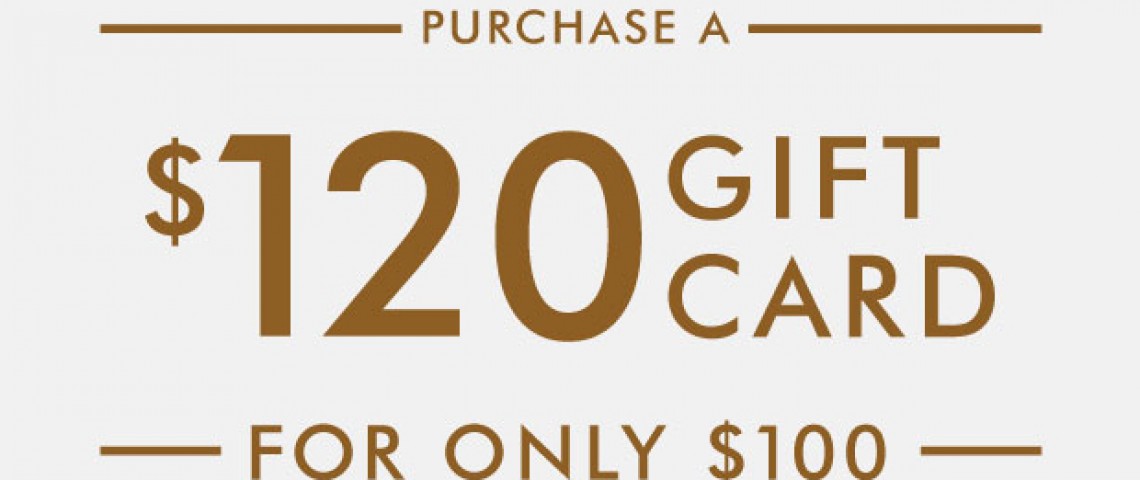 Glowbal集團推出優​​惠$120禮物卡只需100元