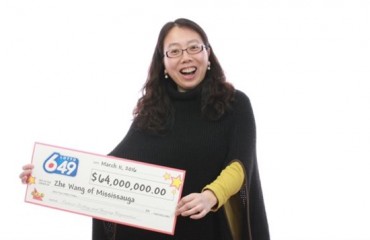加拿大華裔女子買彩票獨中6400萬加元破紀錄